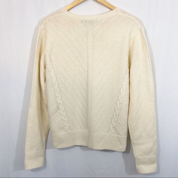 NWT Pendleton Ivory Merino Wool Knit Sweater Top - Picture 4 of 8